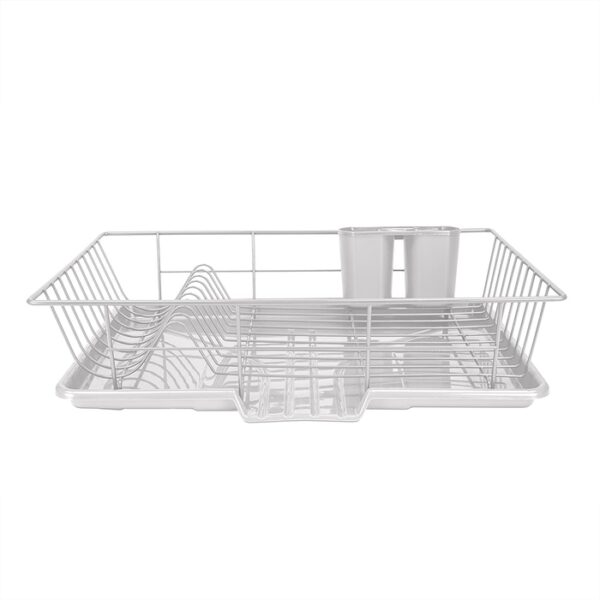 3 Piece Dish Drainer Set White