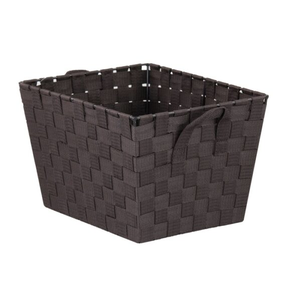 Woven Strap Bin Brown Medium