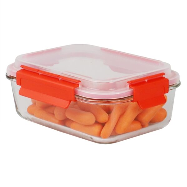 Glass Storage Container Red
