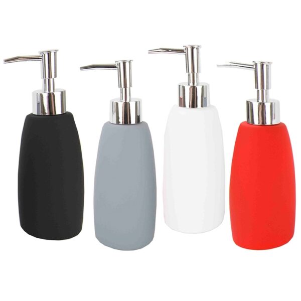 Soap Dispenser Ceramic Rubberized Assorted