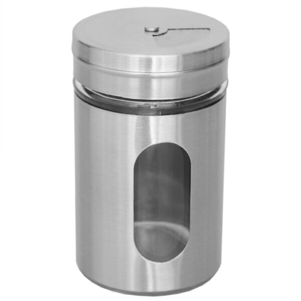 Glass Spice Shaker With Stainless Steel Cover