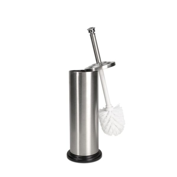 Matte Brushed Steel Toilet Brush With Holder