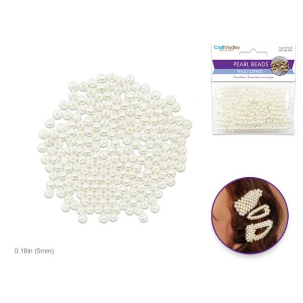 Acrylic Sleek Ivory 5mm-265pc Value Pack