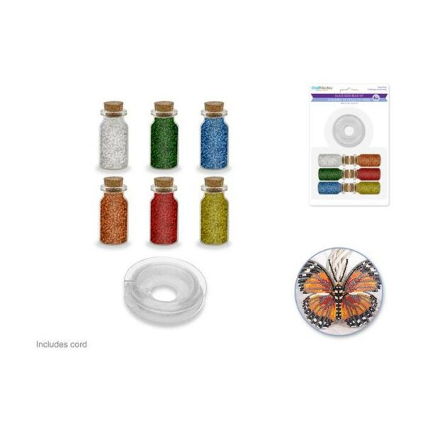 Glass Seed Bead Kit 6 Pieces  Assorted 60g
