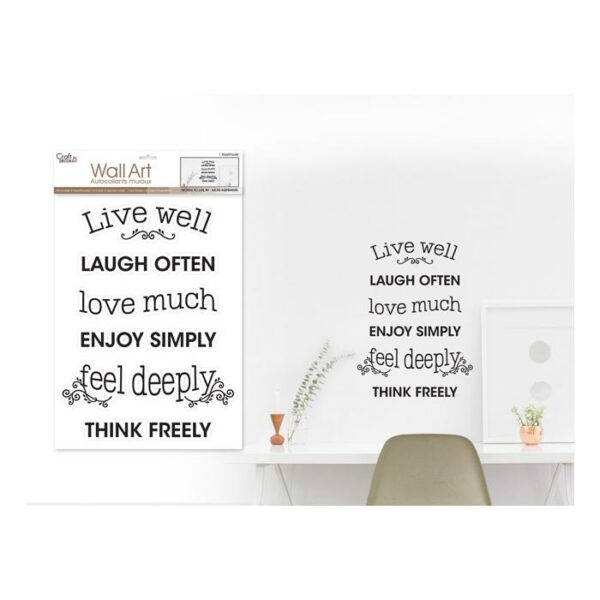 11.8"x15.75" Wall Art Live Well Laugh Often
