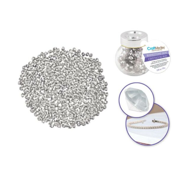 6x4.5mm Rhinestone Diamond 30g Glass Jar Crystal