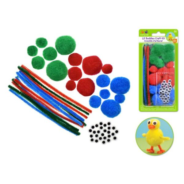 Brights Craft Kit Chenille Stems/Pomps/Googly Eyes