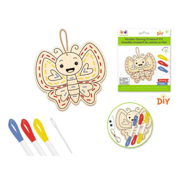 Wooden Sewing Ornament Kit Butterfly