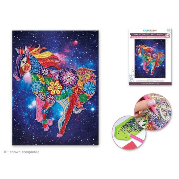 Diamond Painting Art Kit 12"x16" Horse With Gems