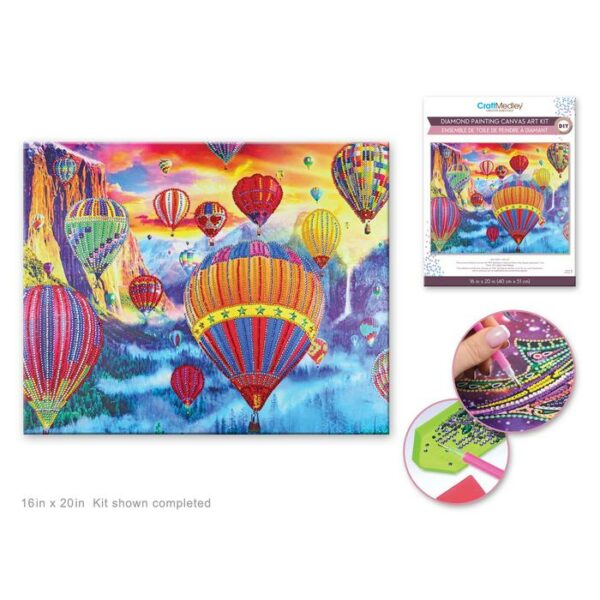 Diamond Painting Art Kit 16"x20" Hot Air Balloons