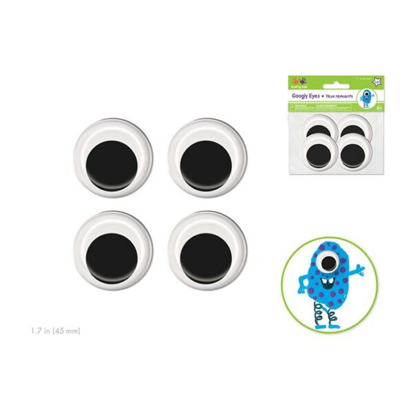 Paste-On Googly Eyes 45mm Assorted Black Standard