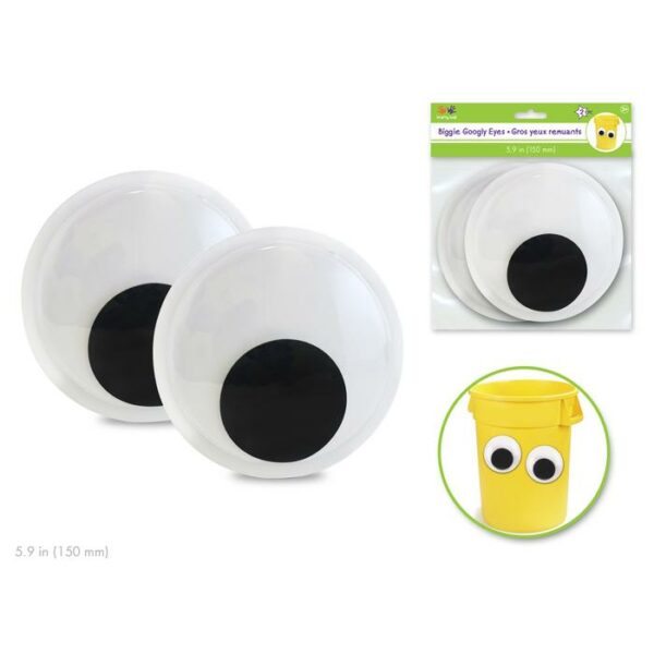 Paste-On Googly Eyes 150mm Biggie Black Standard
