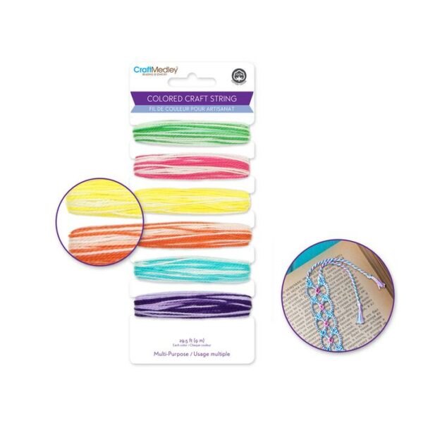 29.5ft Multi-Purpose Colored Craft String Multi B.