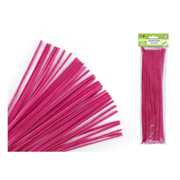 Chenille Stems 6mmx30 Cm Pipe Cleaners Fuschia