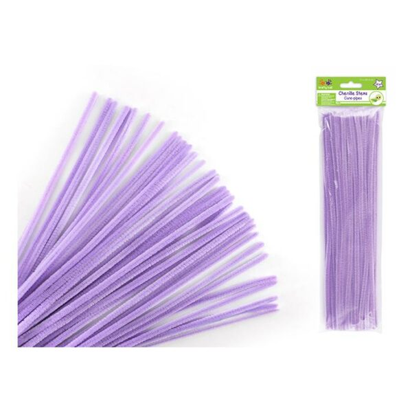 Chenille Stems 6mmx30 Cm Pipe Cleaners Lilac