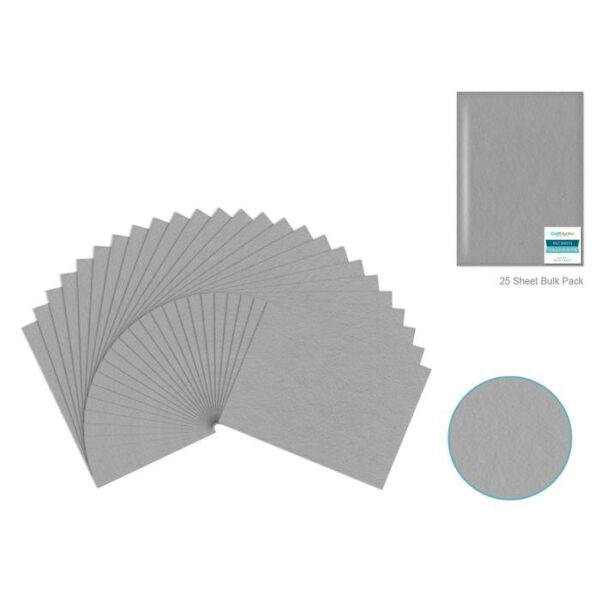 Grey Silver Felt Sheet 9"x12" Premium Bar-Coded