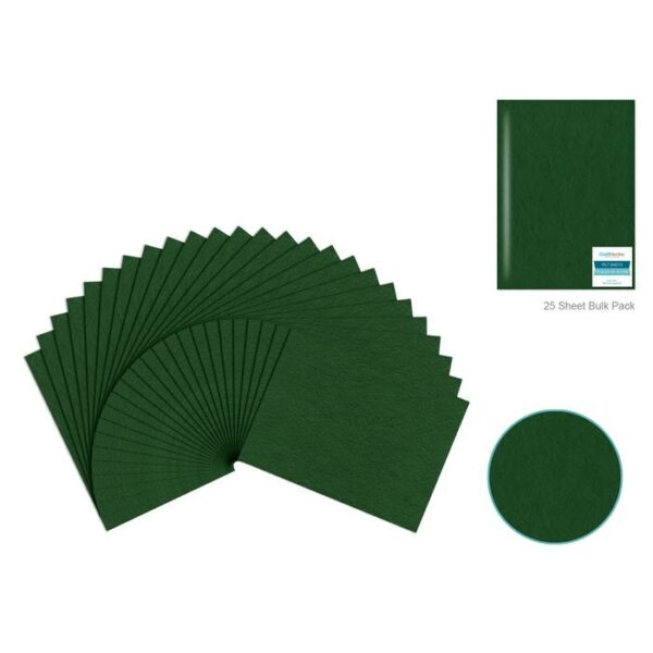 Hunter Green Felt Sheet 9"x12" Premium Bar-Coded