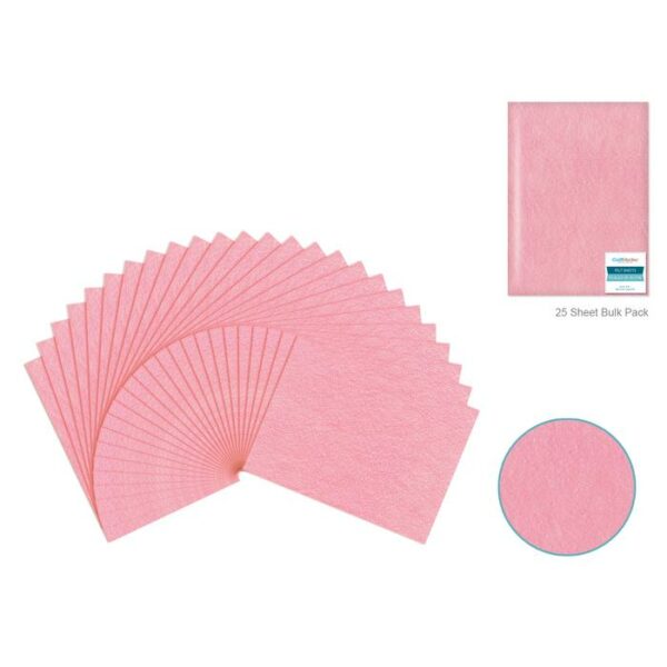 Light Pink Felt Sheet 9"x12" Premium Bar-Coded