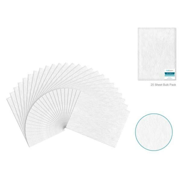White Felt Sheet 9"x12" Premium Bar-Coded