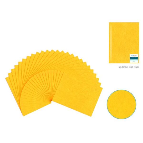 Yellow  Felt Sheet 9"x12" Premium Bar-Coded