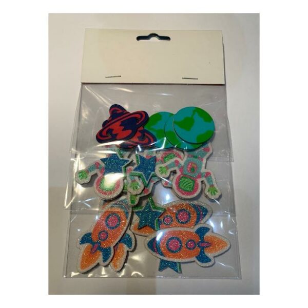 Outer Space 3D Foam-Fun Glitter Stickers