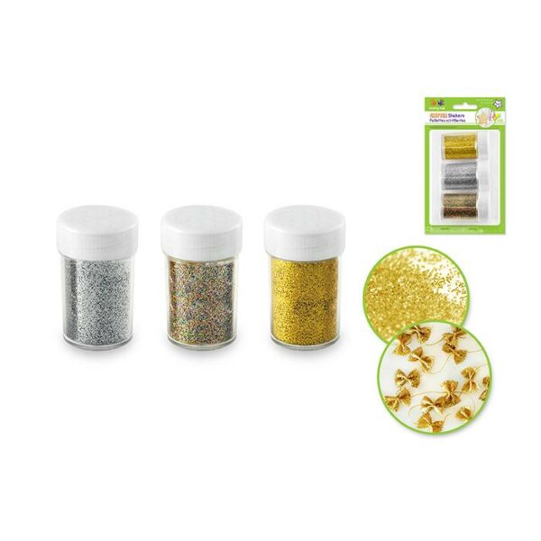 21g Glitter Shaker Jars 3x7 W/Scew-Top Assorted