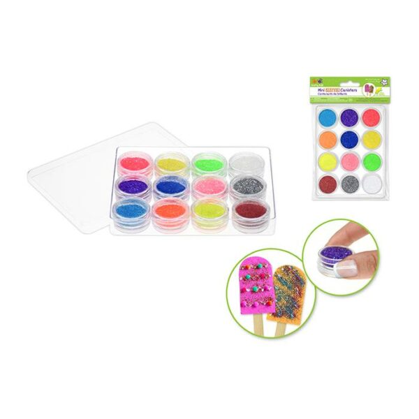 18g Glitter Canister 12x1.5g Neon Assorted