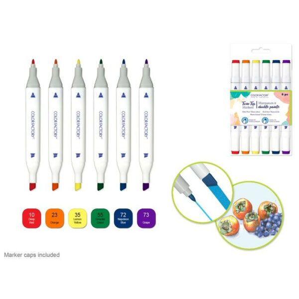 Water-Based Twin Makers Fine Board Tips Rainbow