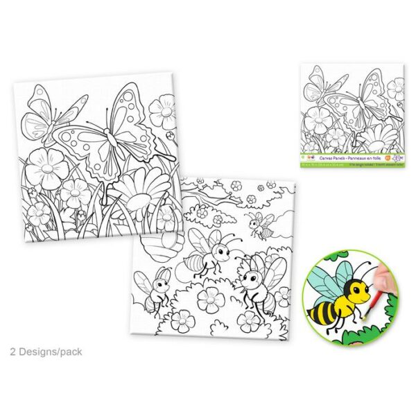 10"x10" Canvas Panel 2 Pieces Flying F. Assorted