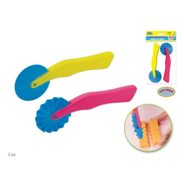 Lil' Artist Clay-Dough Tools Hand Cutter Wheels x2