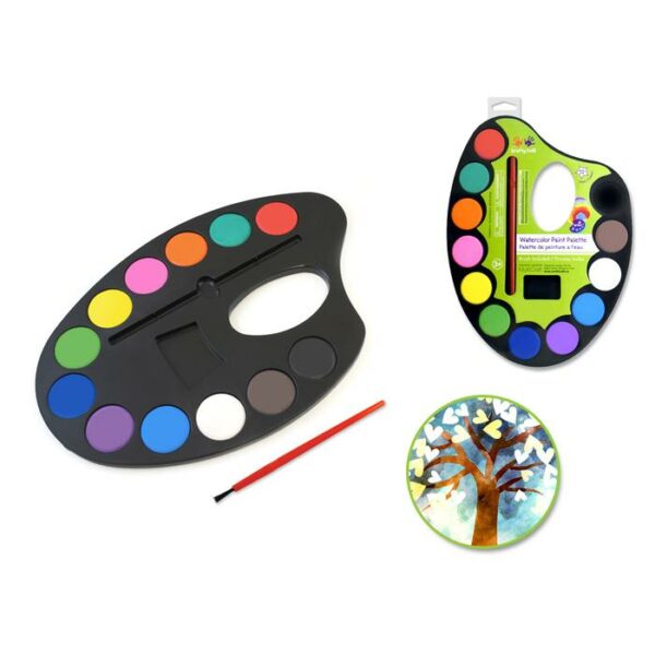 7"x5.2" Lil' Artiste Watercolor Palette 12 Colors