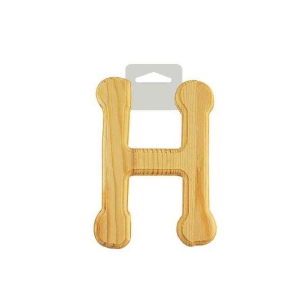 Wood Letter 6" Bevel Cut Natural H
