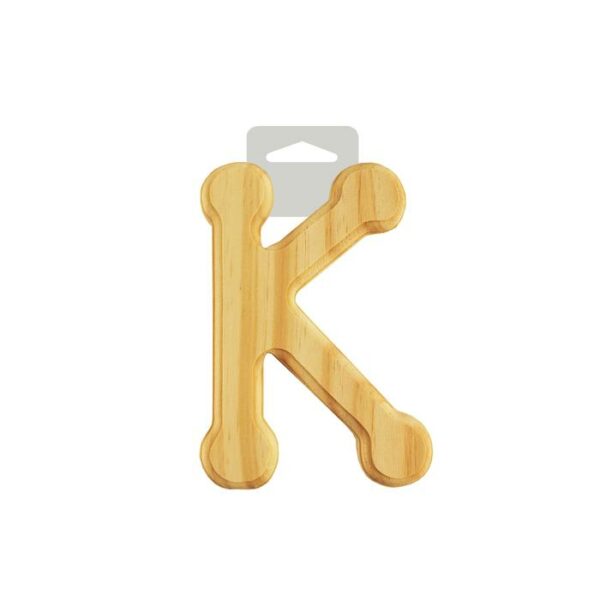 Wood Letters 6" Bevel Cut Natural K