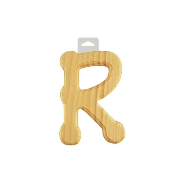 Wood Letters 6" Bevel Cut Natural R