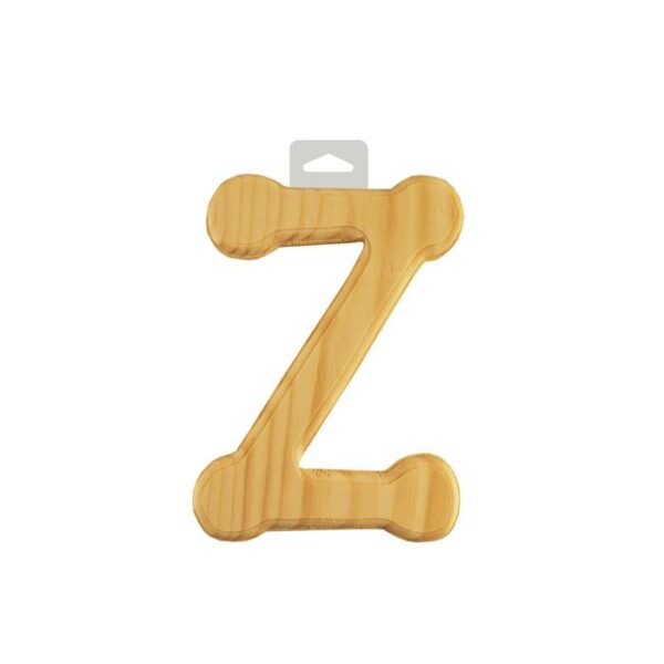 Wood Letters 6" Bevel Cut Natural Z