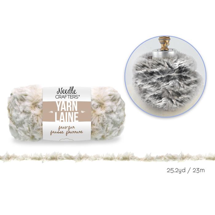 Beige Blend Poly Faux-Fur Yarn