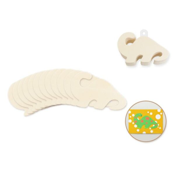Wood Craft 8 Cm Wood Shapes x 12 Dinosaur