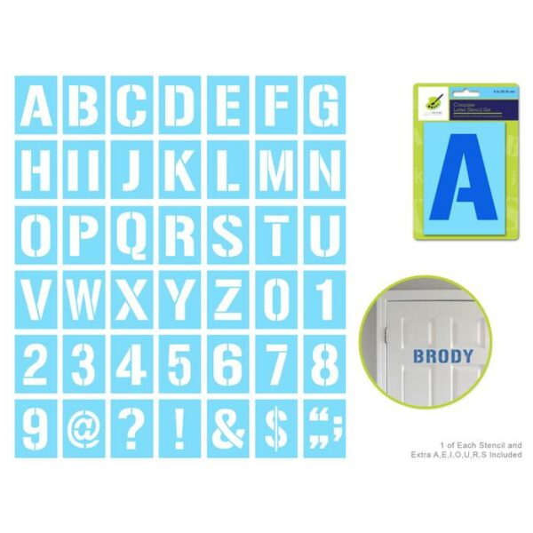 4" Complete Letter Stencil Set