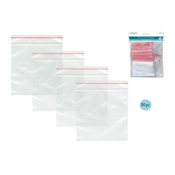 Zipper-Seal Polybags 3"x4 50 Pieces