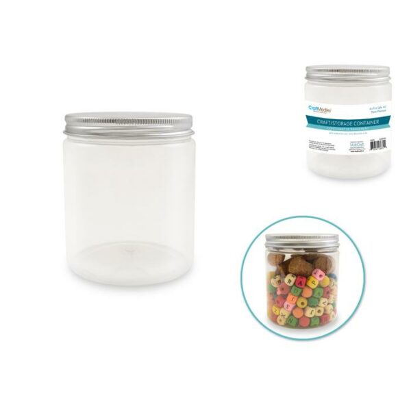 8.5"x10cm (480ml) Plastic Wide-Mouth Jar With Top