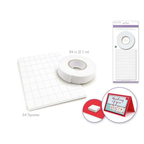 1/2"x3/4" Square x64 + 3/4"x84" Dual Tape Adhesive