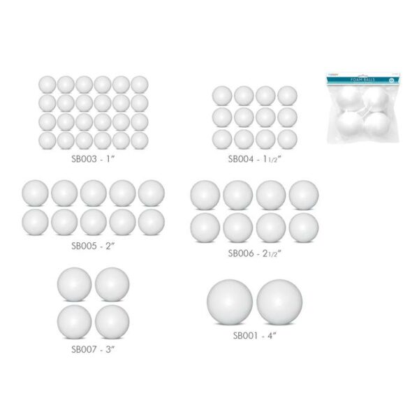 Polyfoam Assortment Ball 1"-4"