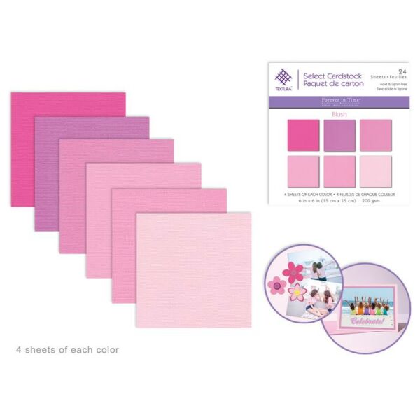 6"x6" Textura Select Packs Blush x24 Assorted