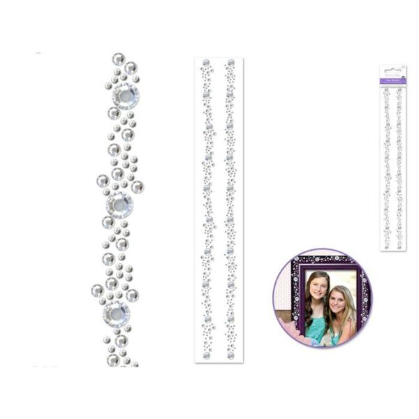 Crystal Sticker 30.5cm Gem Borders x 2