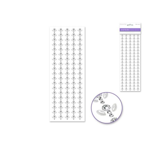 Pearl Floral Crystal 10cmx27 Jewel Borders