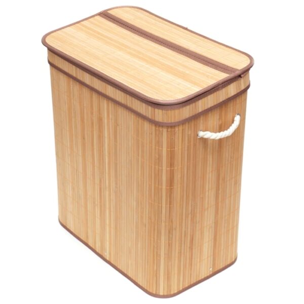 2 Compartment Folfing Bamboo Hamper
