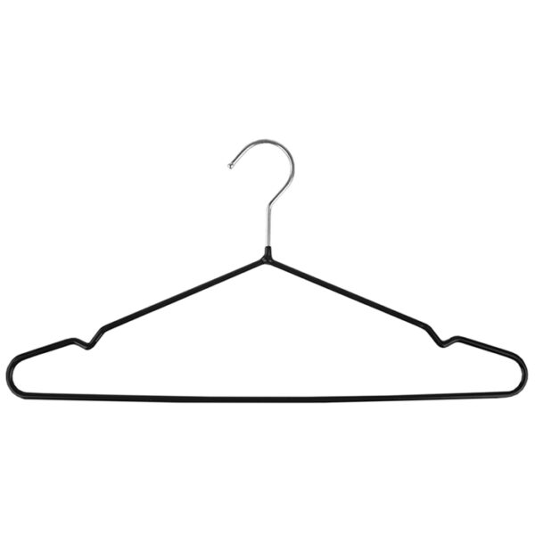HB 10 Pack Chrome Hangers Black