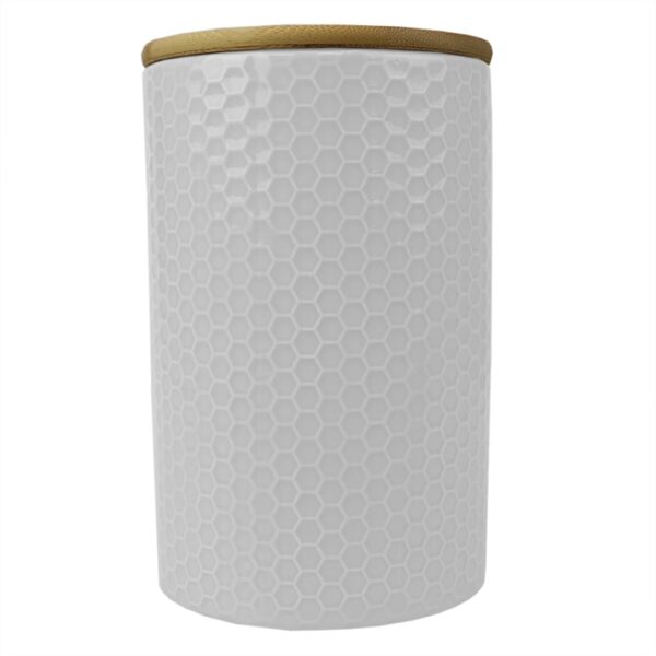 Ceramic Canister With Bamboo Top