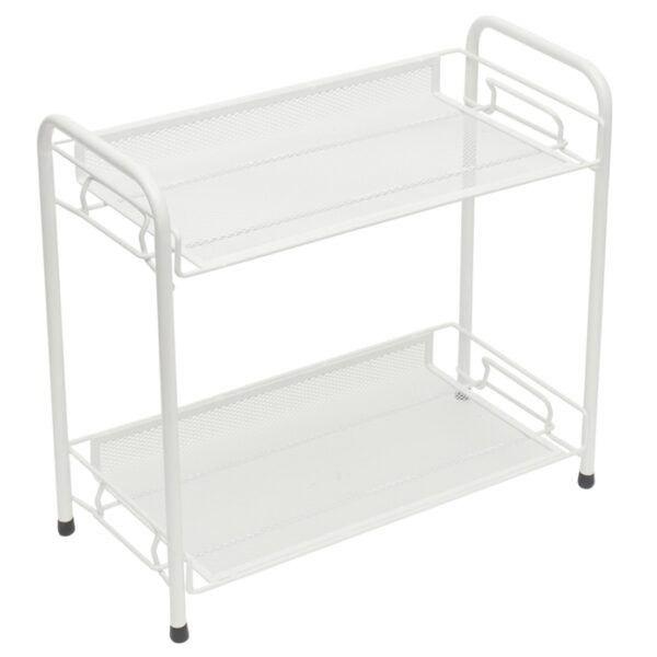 2 Tier Helper Shelf Tower White