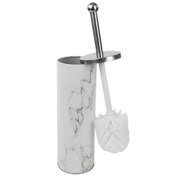 Toilet Brush Holder White Marble